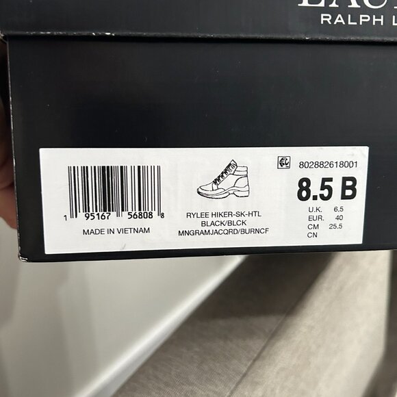 RALPH LAUREN RYLEE HIKER SNEAKER - 8.5 - WORN ONCE - Picture 6 of 6